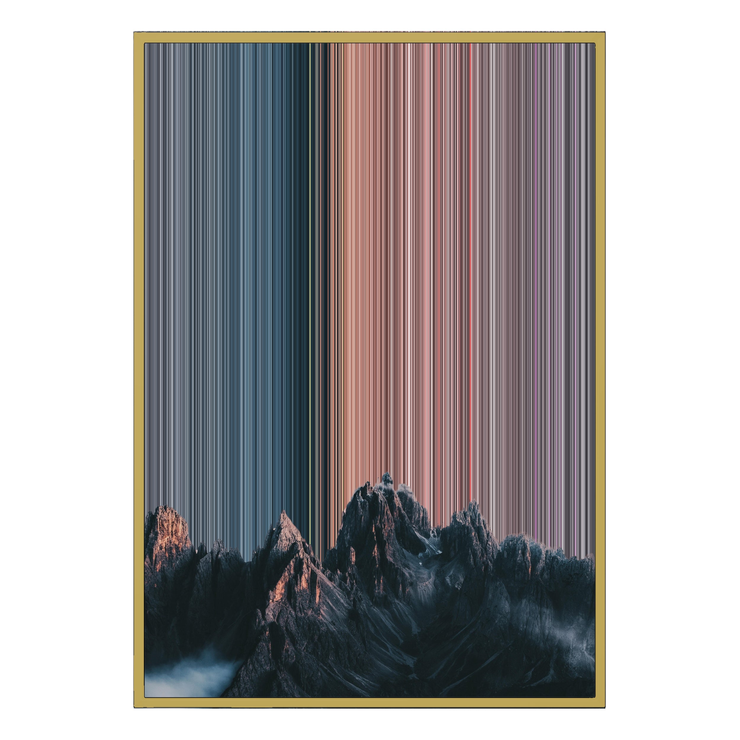 28×38" Metallic Float Frame Canvas - Gold Frame variant