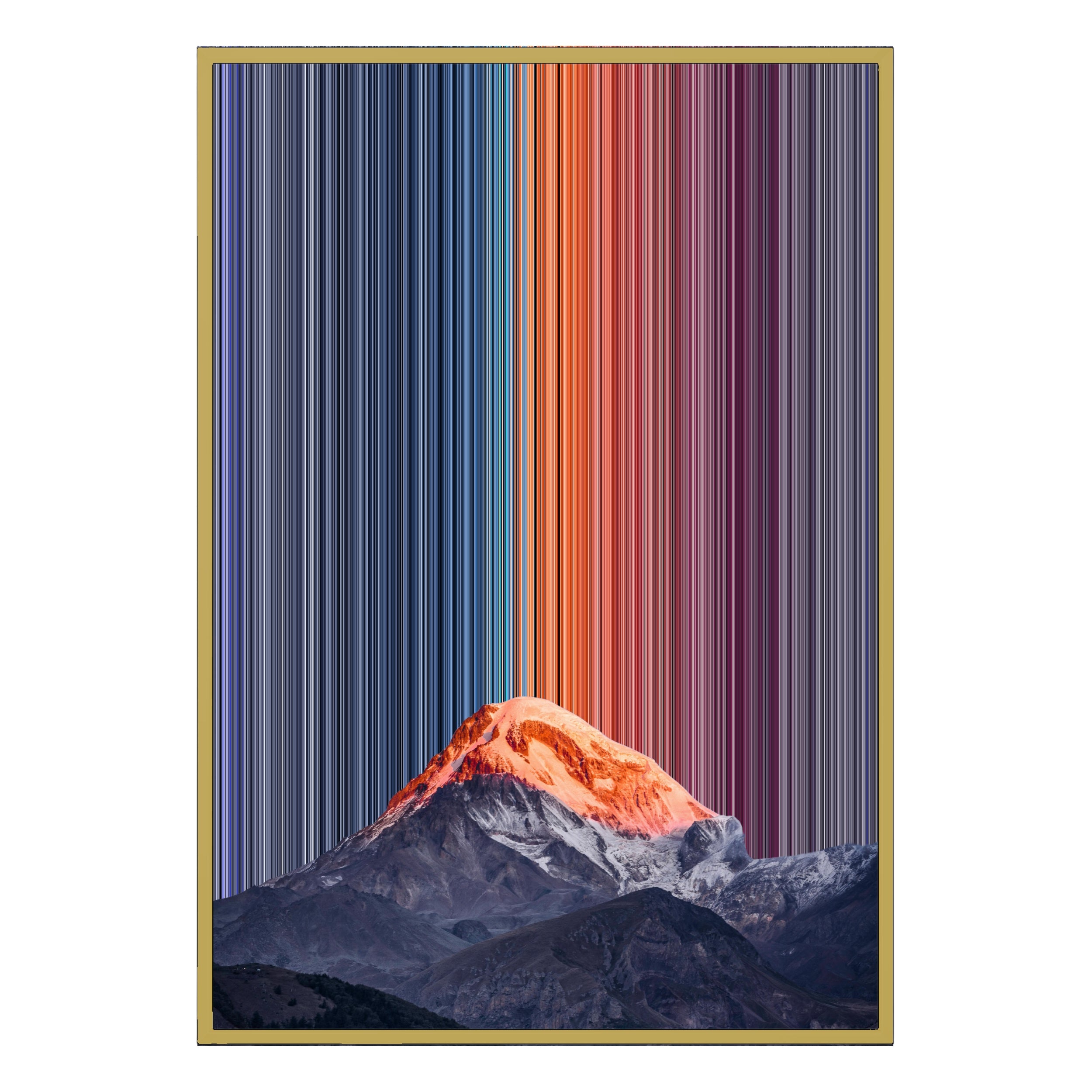 28×38" Metallic Float Frame Canvas - Gold Frame variant