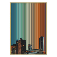 28×38" Metallic Float Frame Canvas - Gold Frame variant