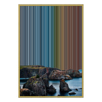 28×38" Metallic Float Frame Canvas - Gold Frame variant