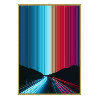 28×38" Metallic Float Frame Canvas - Gold Frame variant