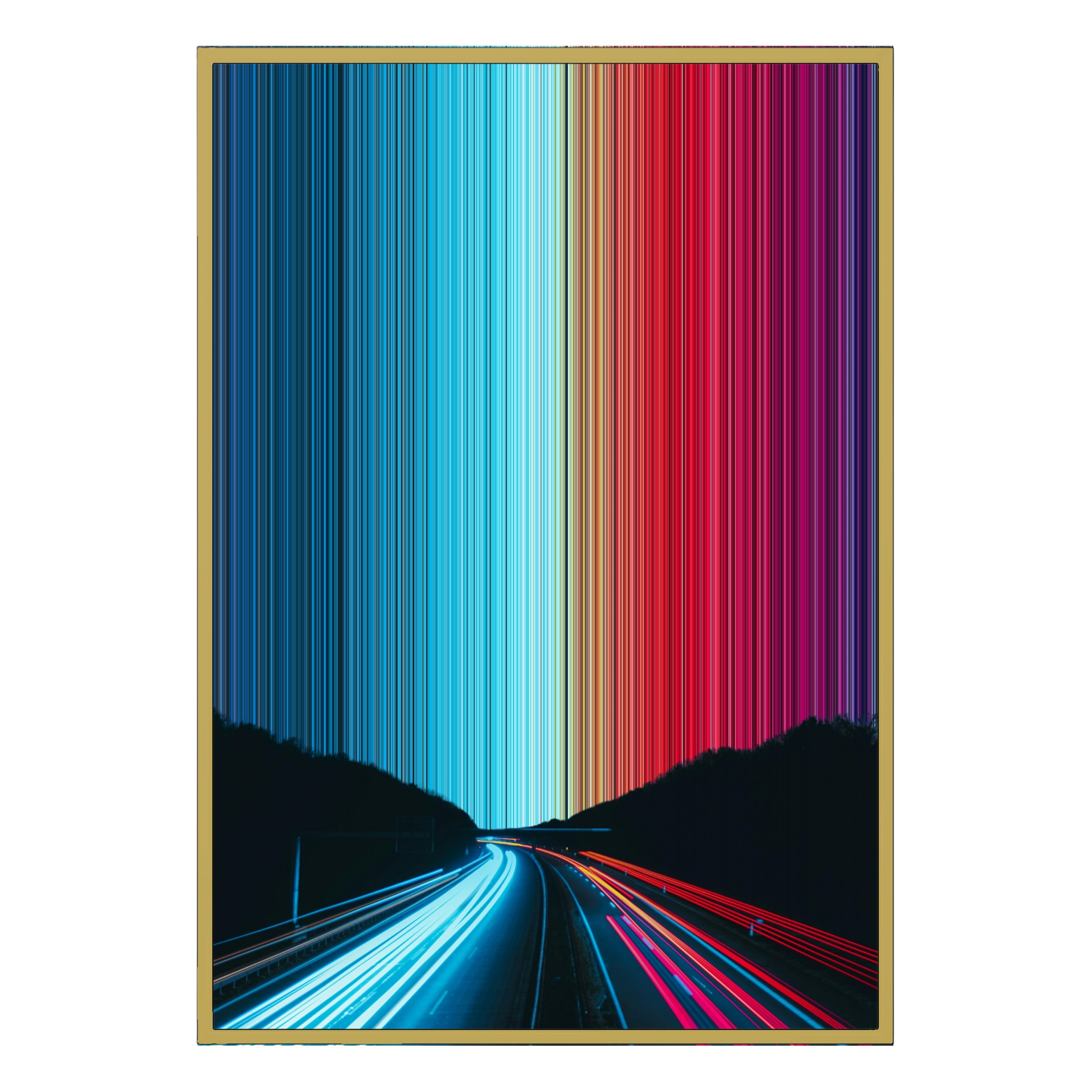 28×38" Metallic Float Frame Canvas - Gold Frame variant