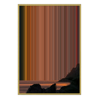 28×38" Metallic Float Frame Canvas - Gold Frame variant