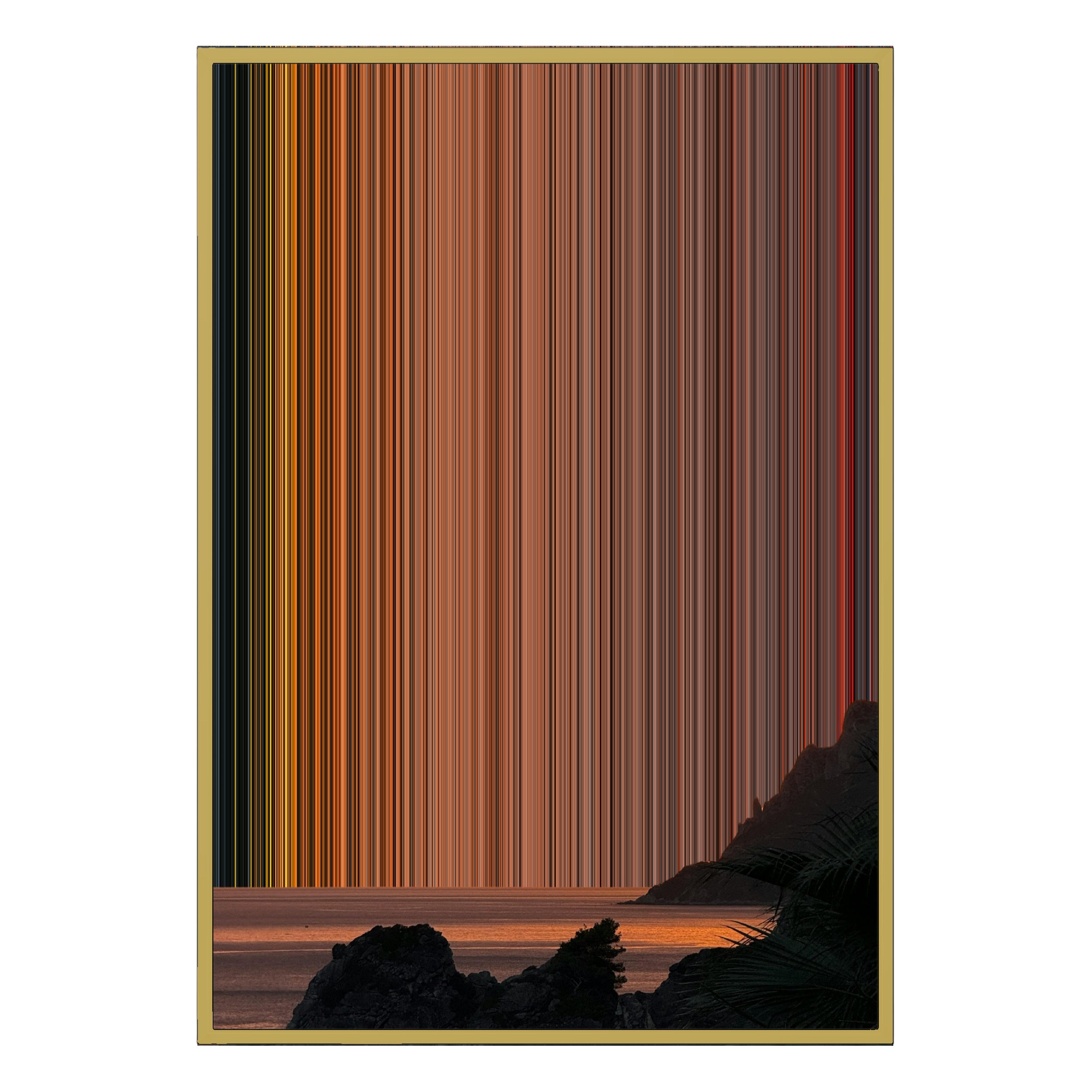 28×38" Metallic Float Frame Canvas - Gold Frame variant