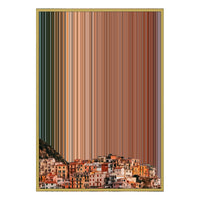 28×38" Metallic Float Frame Canvas - Gold Frame variant