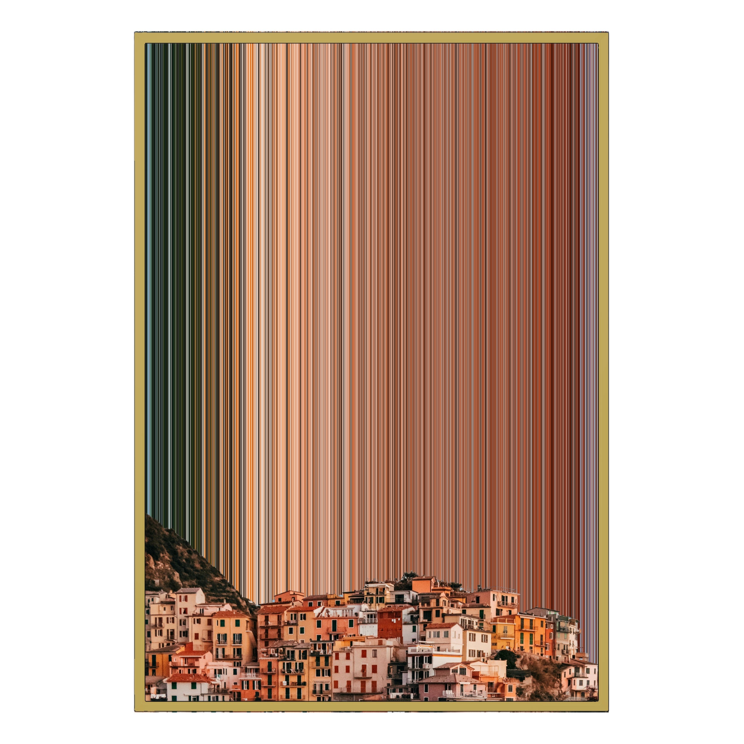 28×38" Metallic Float Frame Canvas - Gold Frame variant