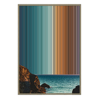 28×38" Metallic Float Frame Canvas - Natural Frame variant