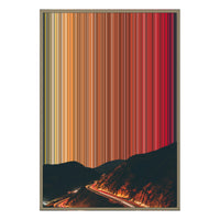 28×38" Metallic Float Frame Canvas - Natural Frame variant