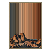 28×38" Metallic Float Frame Canvas - Natural Frame variant