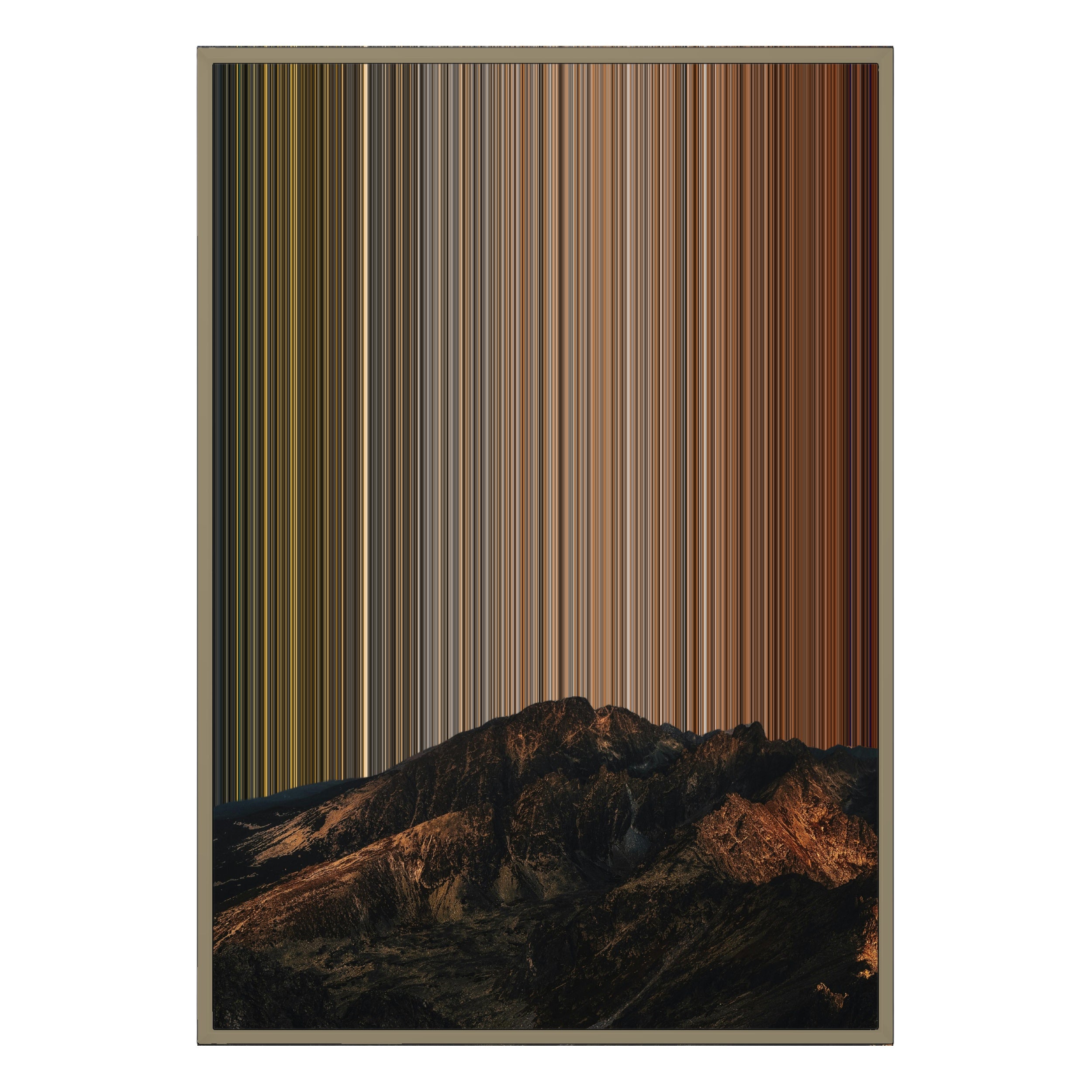 28×38" Metallic Float Frame Canvas - Natural Frame variant