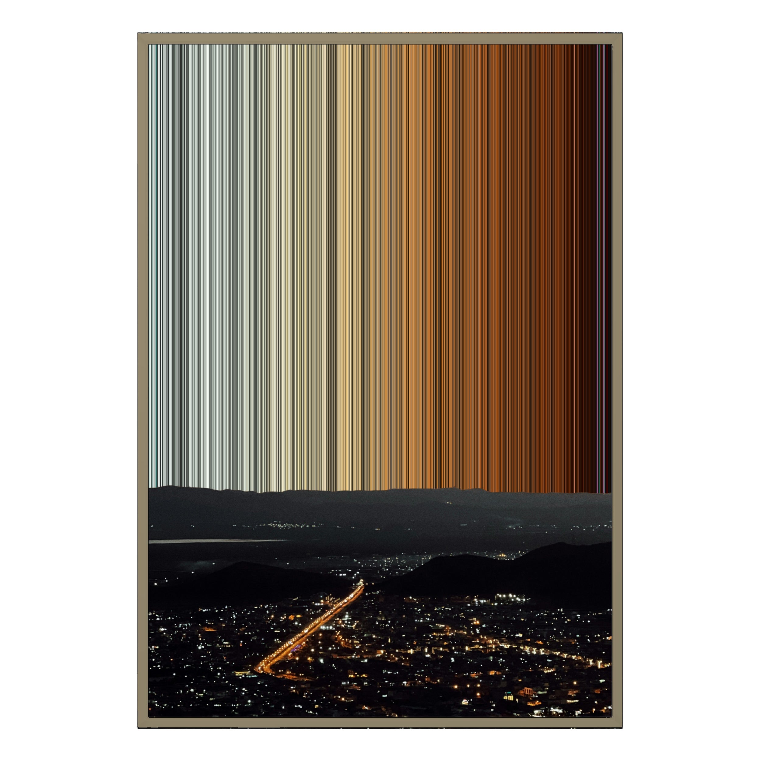28×38" Metallic Float Frame Canvas - Natural Frame variant