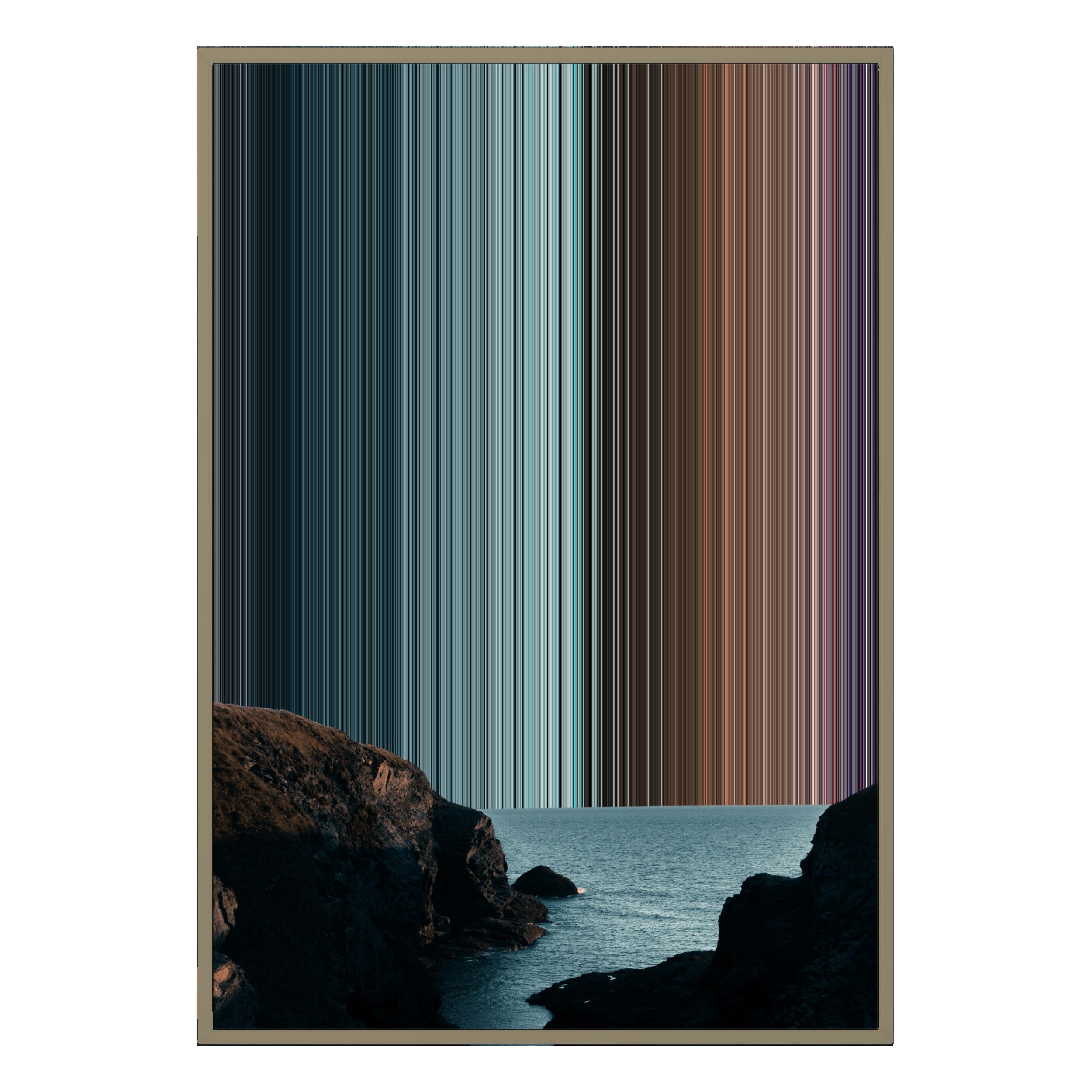 28×38" Metallic Float Frame Canvas - Natural Frame variant
