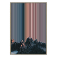 28×38" Metallic Float Frame Canvas - Natural Frame variant