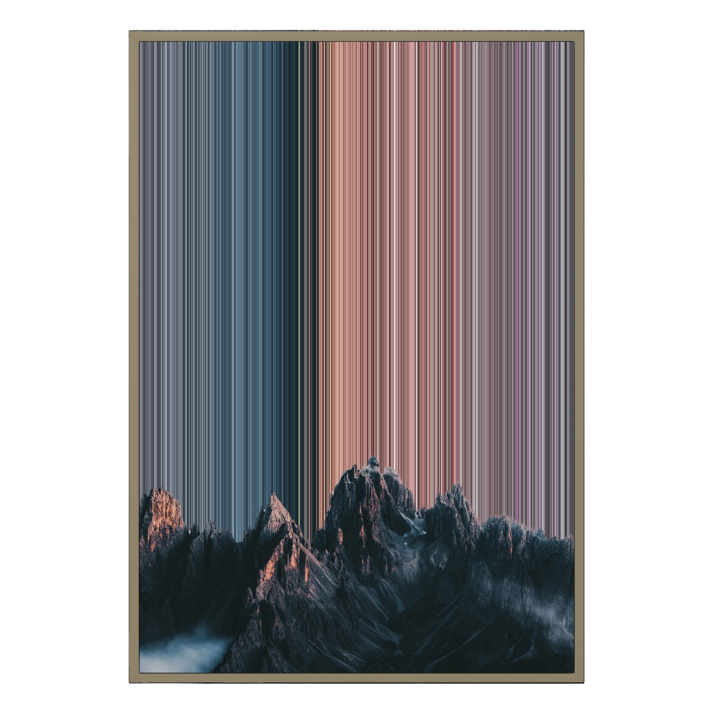 28×38" Metallic Float Frame Canvas - Natural Frame variant