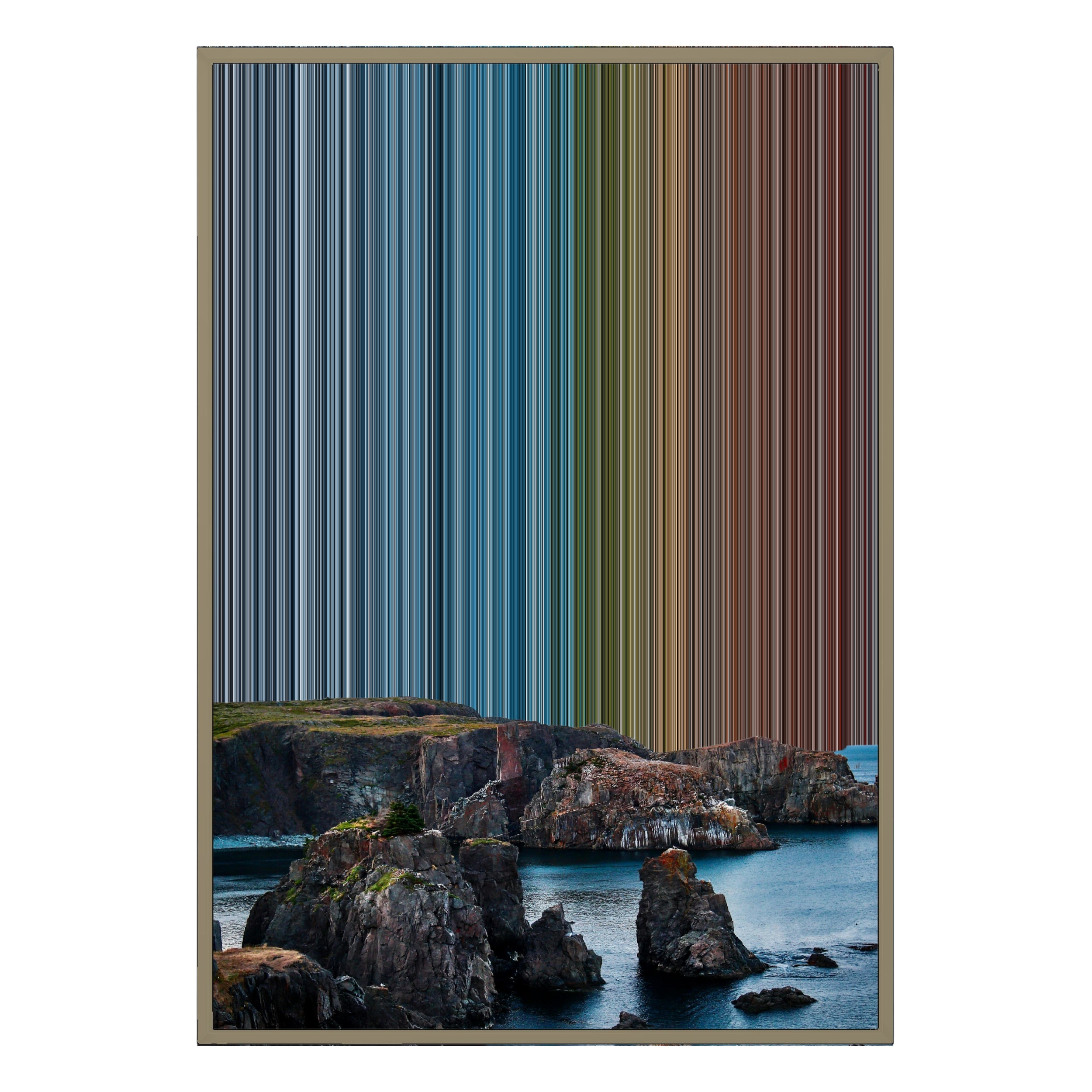 28×38" Metallic Float Frame Canvas - Natural Frame variant