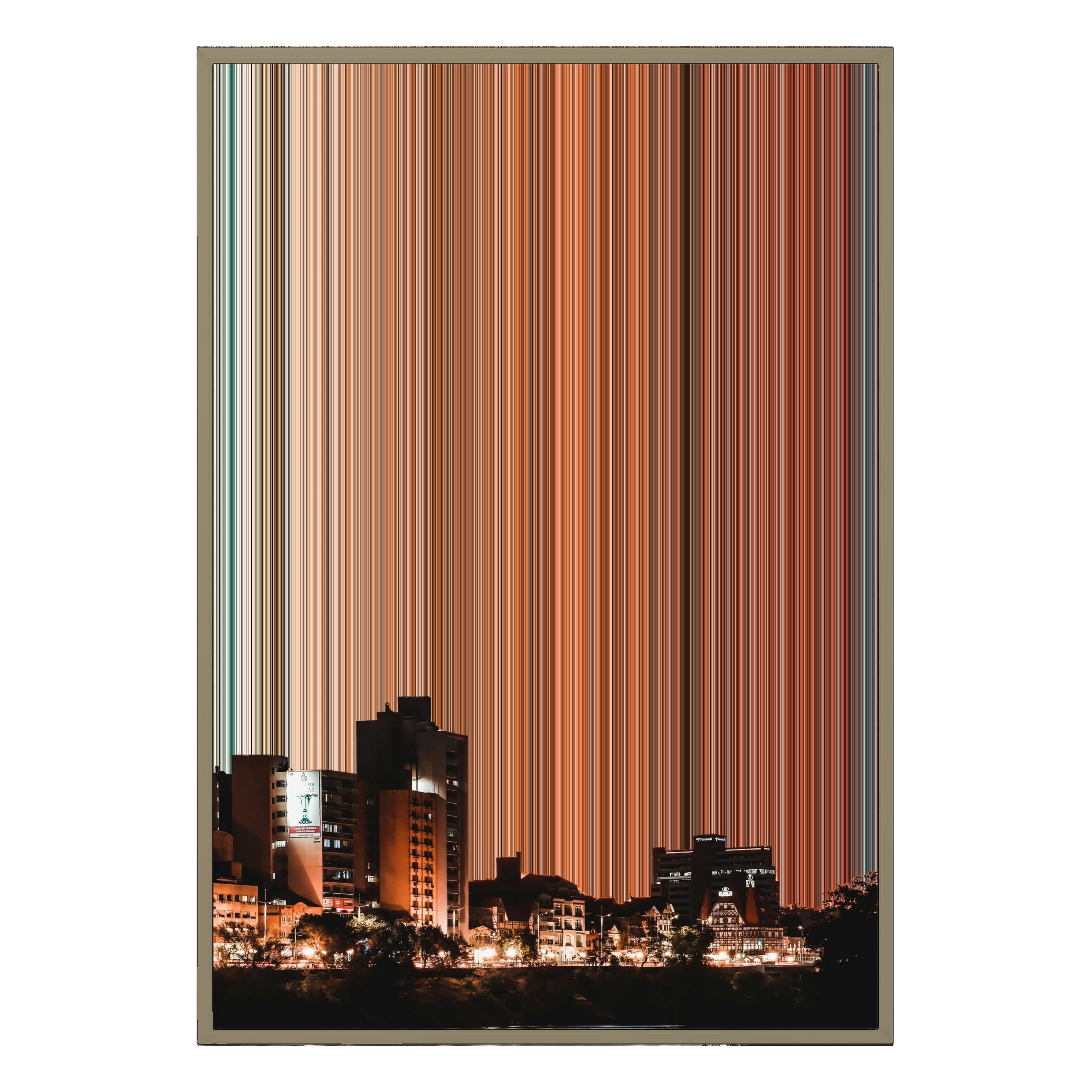 28×38" Metallic Float Frame Canvas - Natural Frame variant