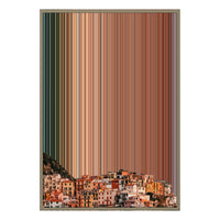 28×38" Metallic Float Frame Canvas - Natural Frame variant