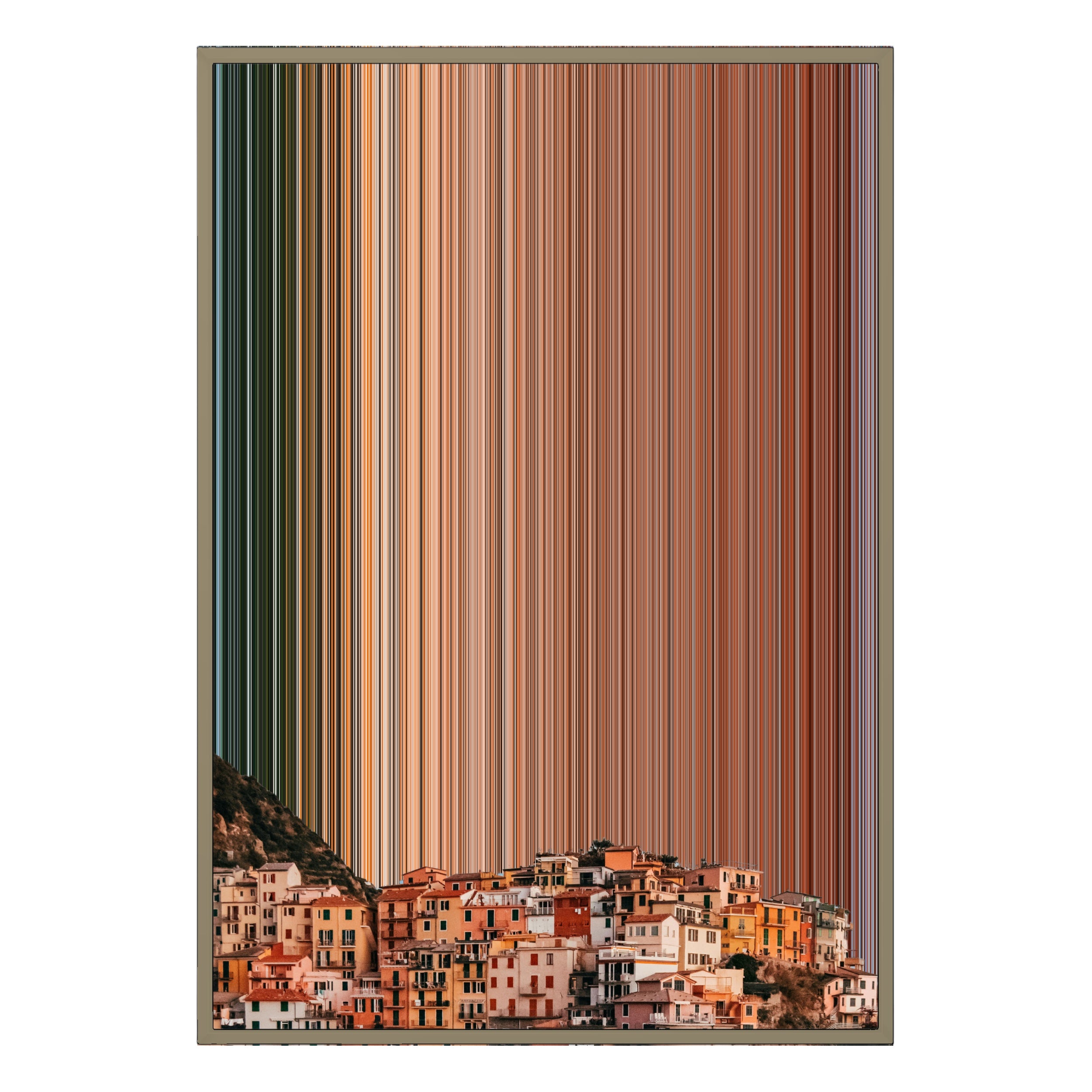 28×38" Metallic Float Frame Canvas - Natural Frame variant