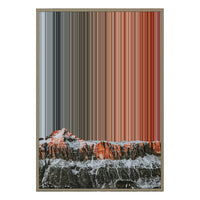 28×38" Metallic Float Frame Canvas - Natural Frame variant