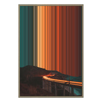 28×38" Metallic Float Frame Canvas - Natural Frame variant