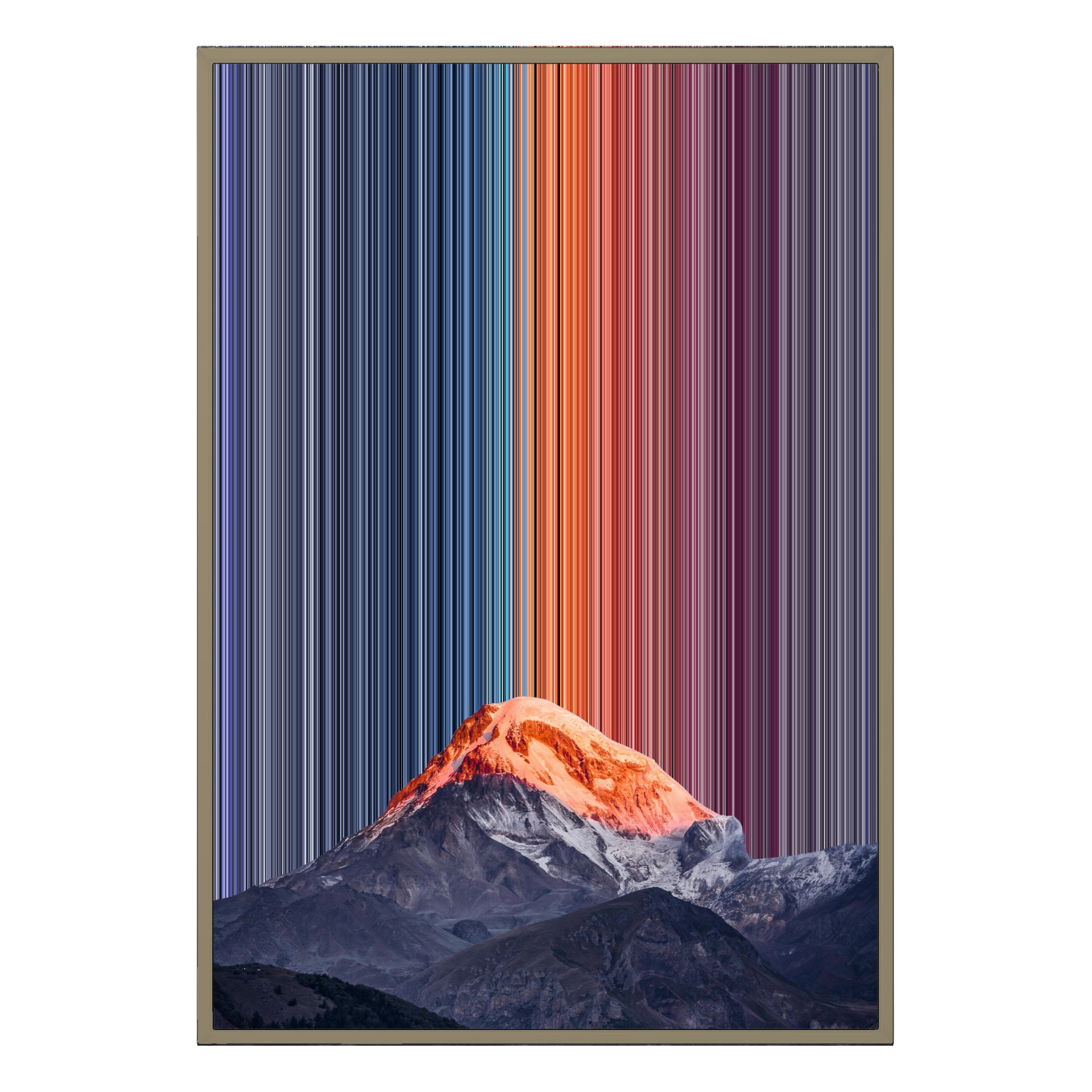 28×38" Metallic Float Frame Canvas - Natural Frame variant