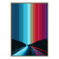 28×38" Metallic Float Frame Canvas - Natural Frame variant