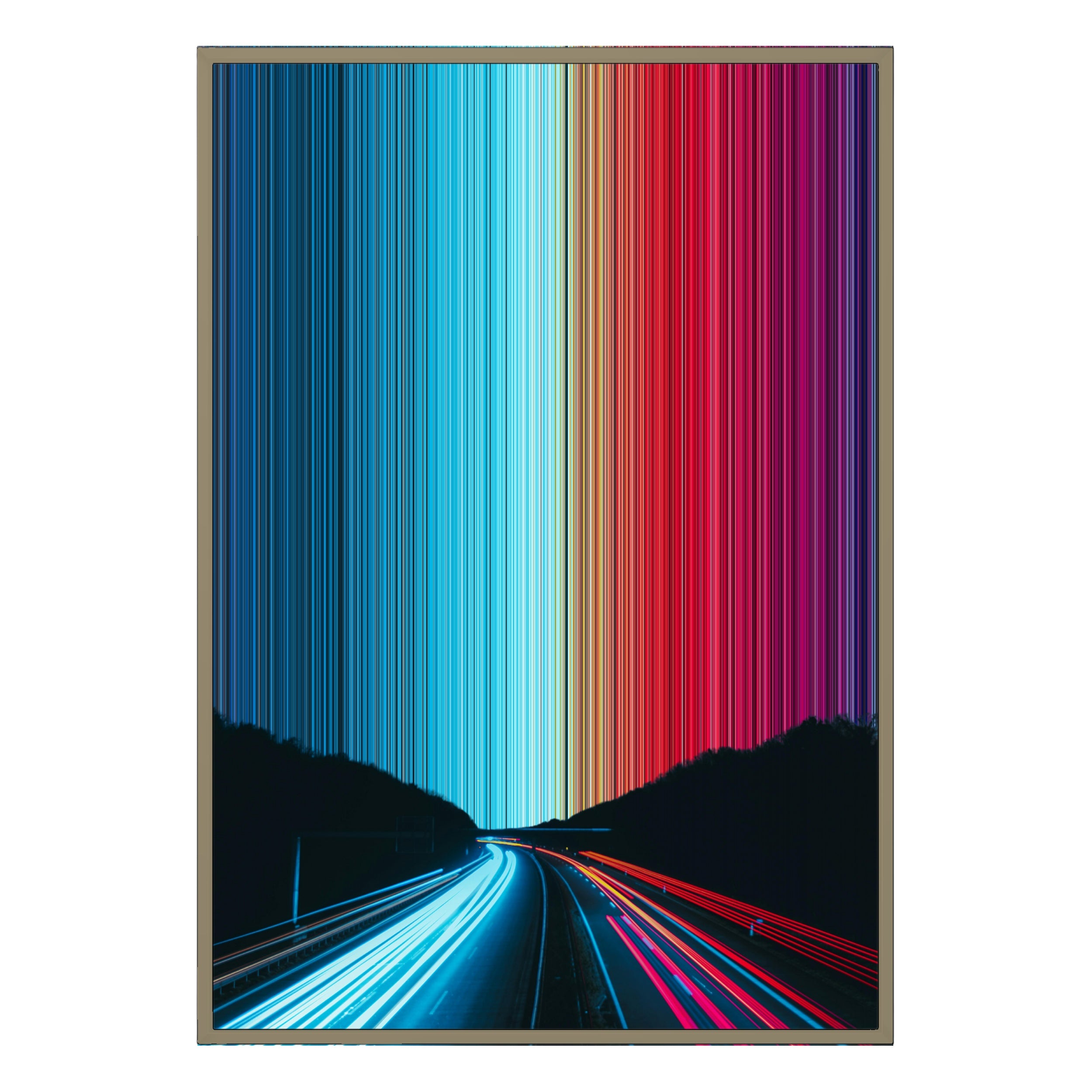 28×38" Metallic Float Frame Canvas - Natural Frame variant