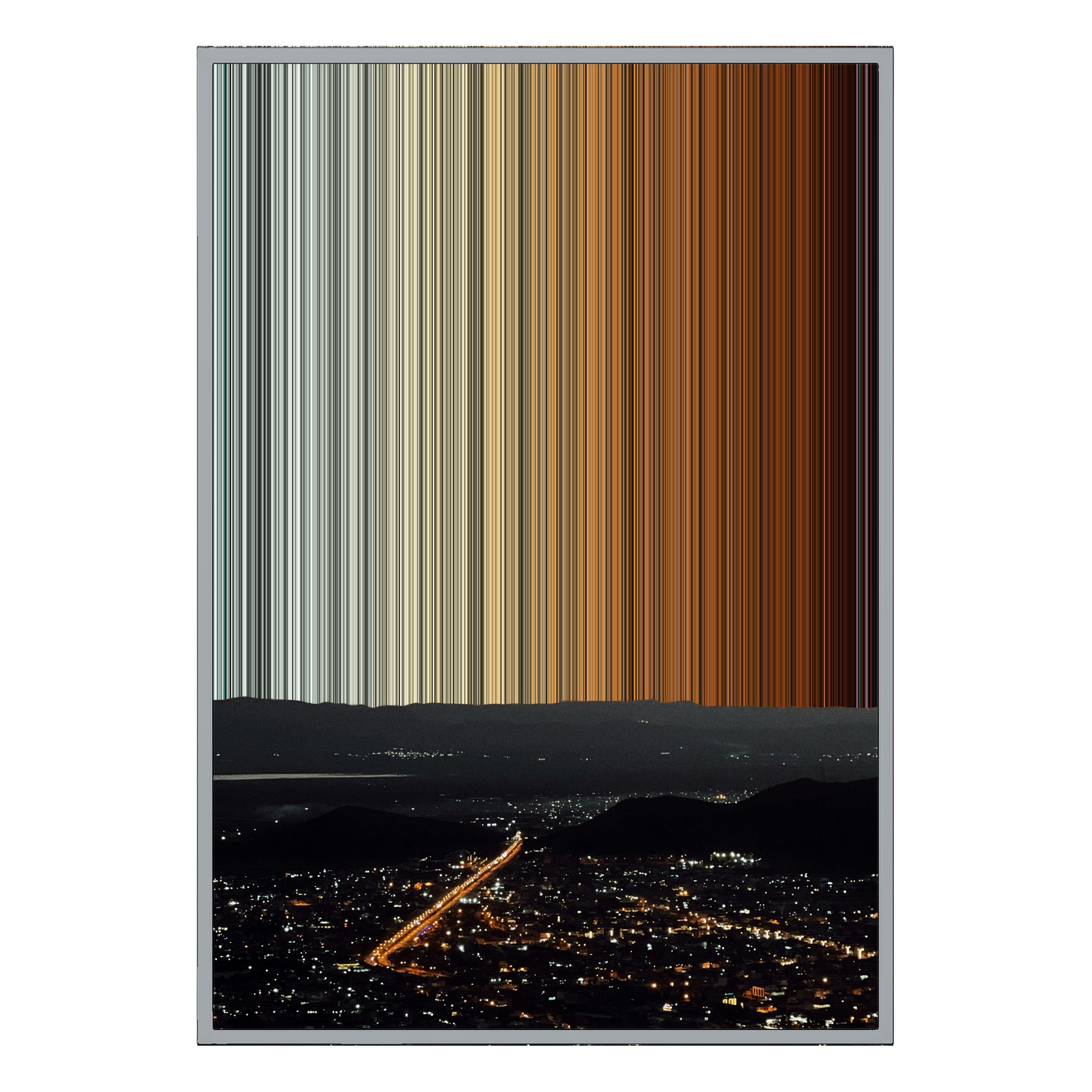 28×38" Metallic Float Frame Canvas - Silver Frame variant