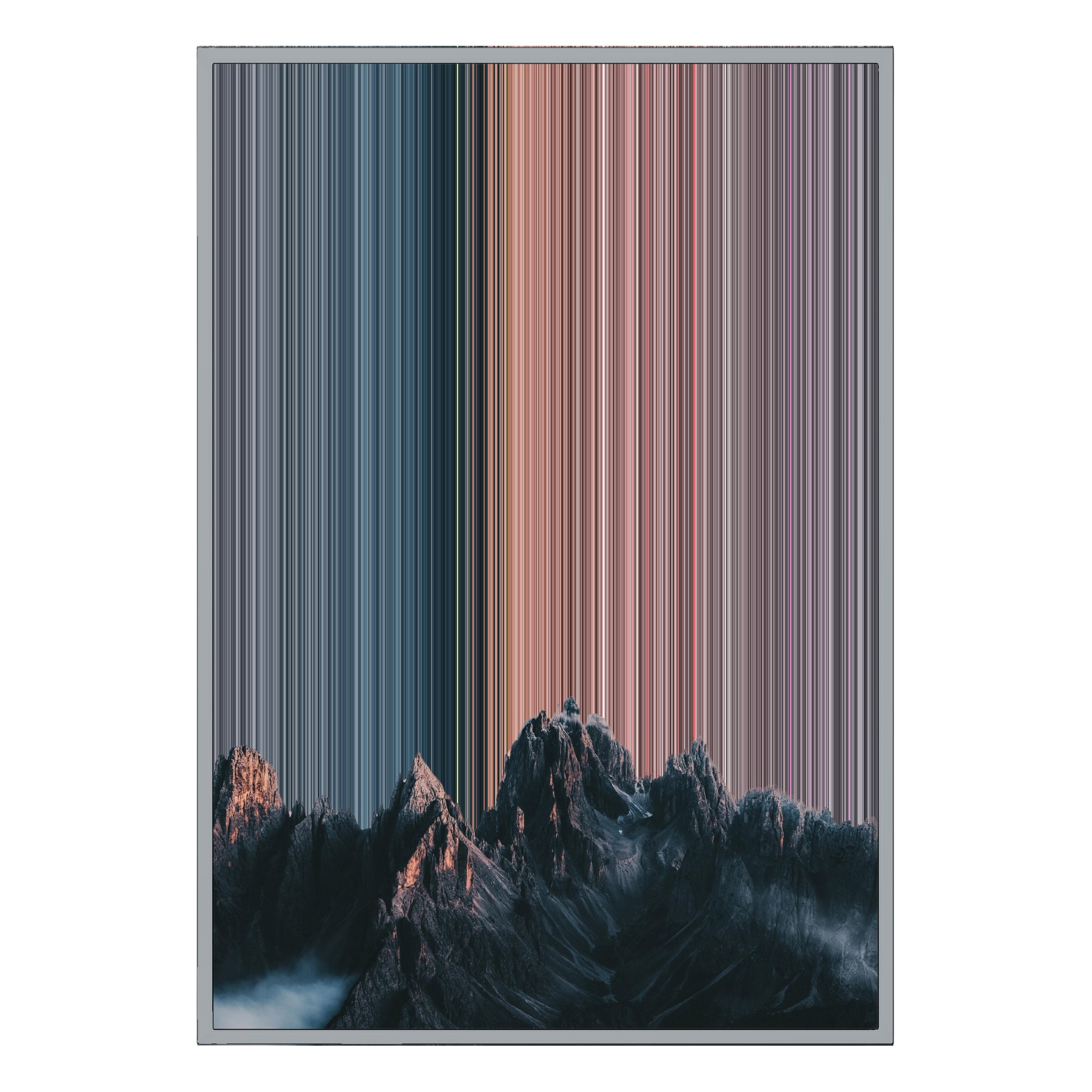 28×38" Metallic Float Frame Canvas - Silver Frame variant