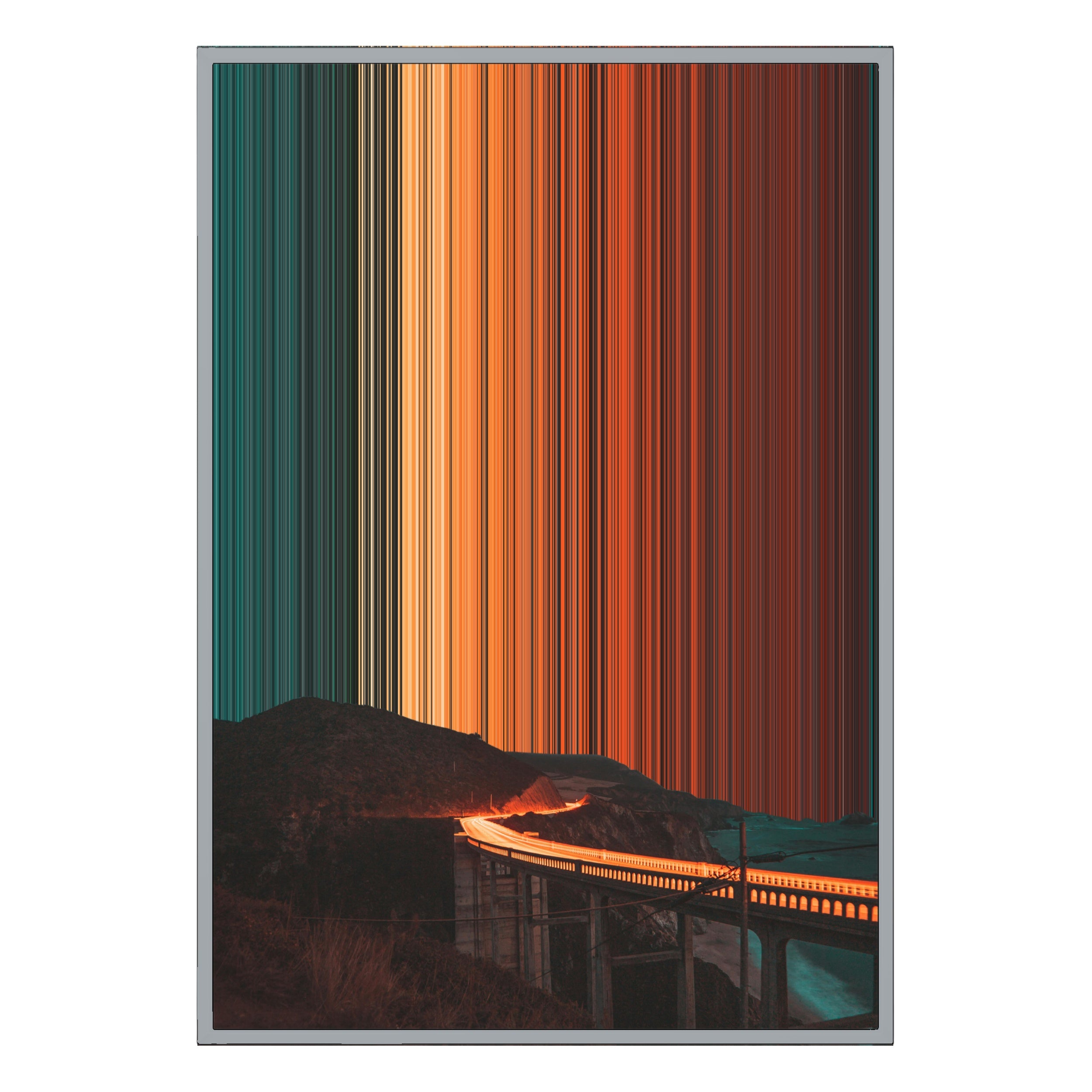 28×38" Metallic Float Frame Canvas - Silver Frame variant