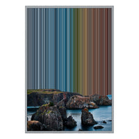 28×38" Metallic Float Frame Canvas - Silver Frame variant