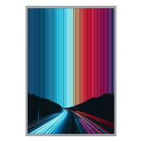 28×38" Metallic Float Frame Canvas - Silver Frame variant