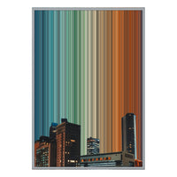 28×38" Metallic Float Frame Canvas - Silver Frame variant