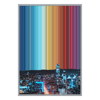 28×38" Metallic Float Frame Canvas - Silver Frame variant