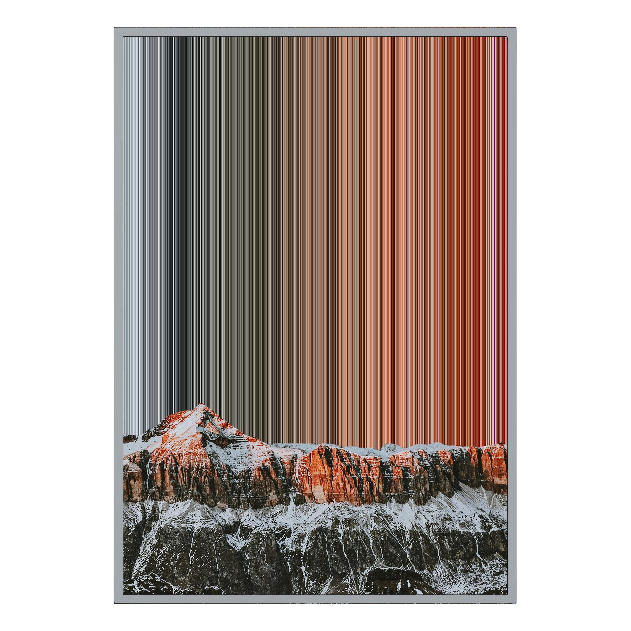 28×38" Metallic Float Frame Canvas - Silver Frame variant