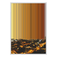 28×38" Metallic Float Frame Canvas - White Frame variant