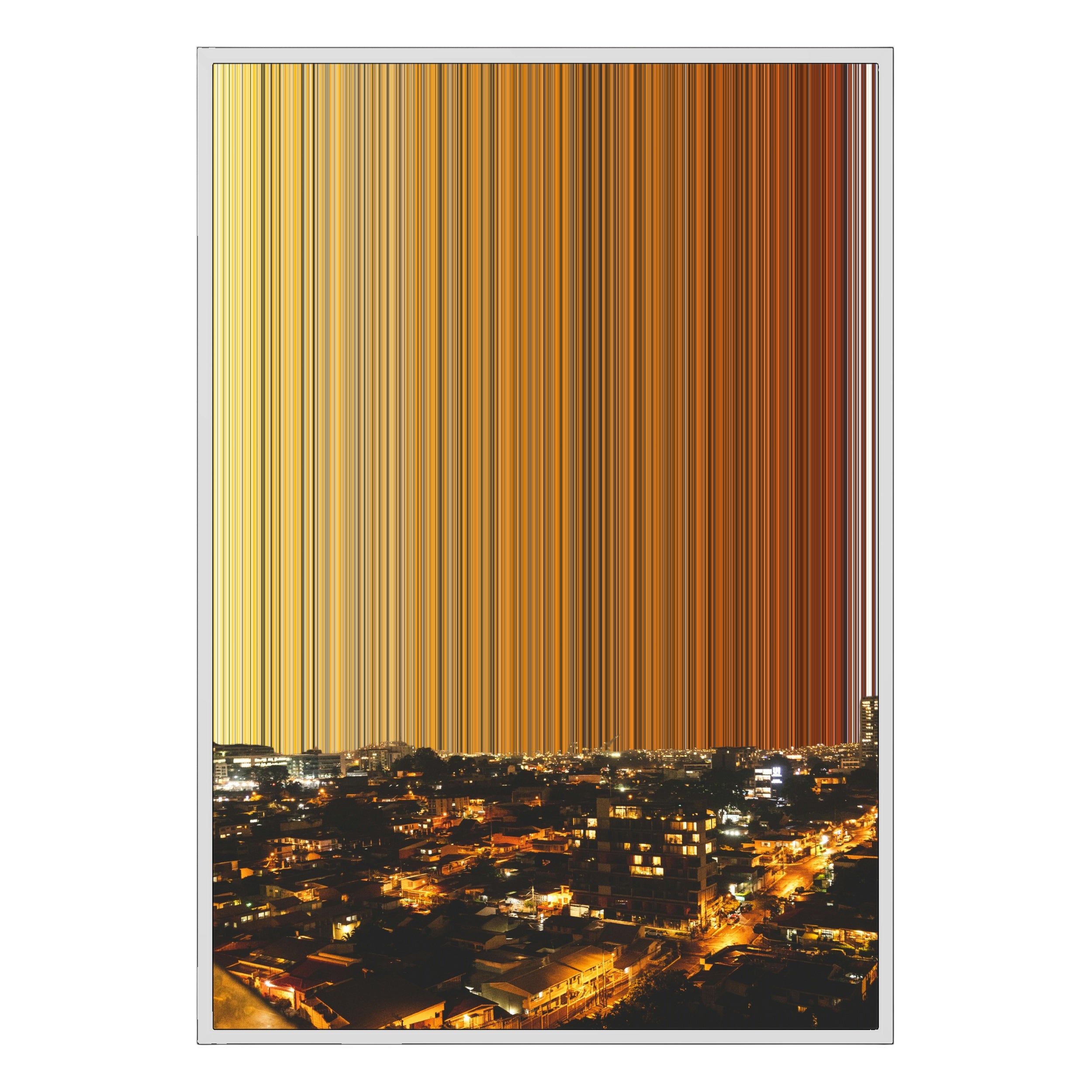 28×38" Metallic Float Frame Canvas - White Frame variant