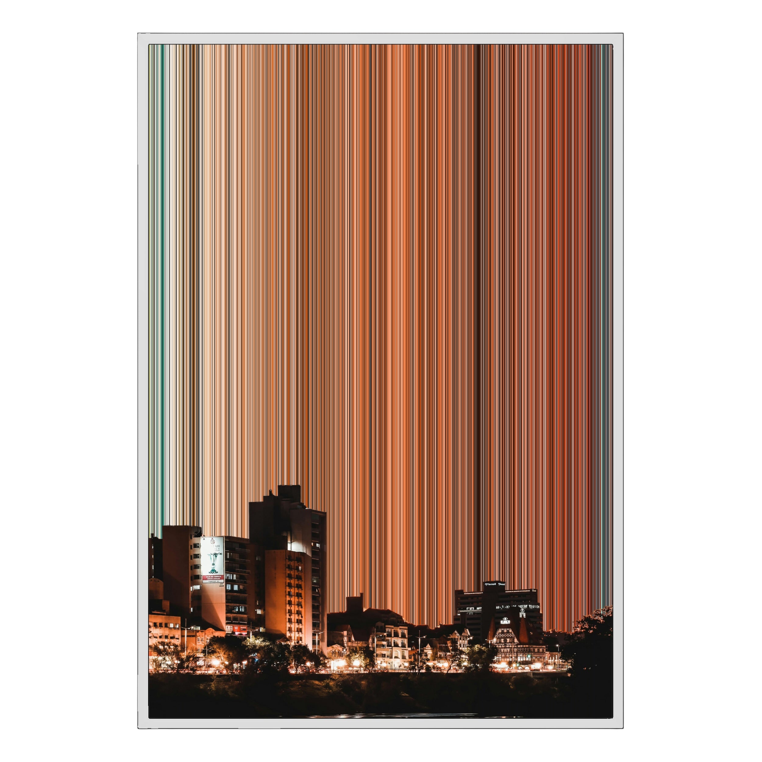 28×38" Metallic Float Frame Canvas - White Frame variant