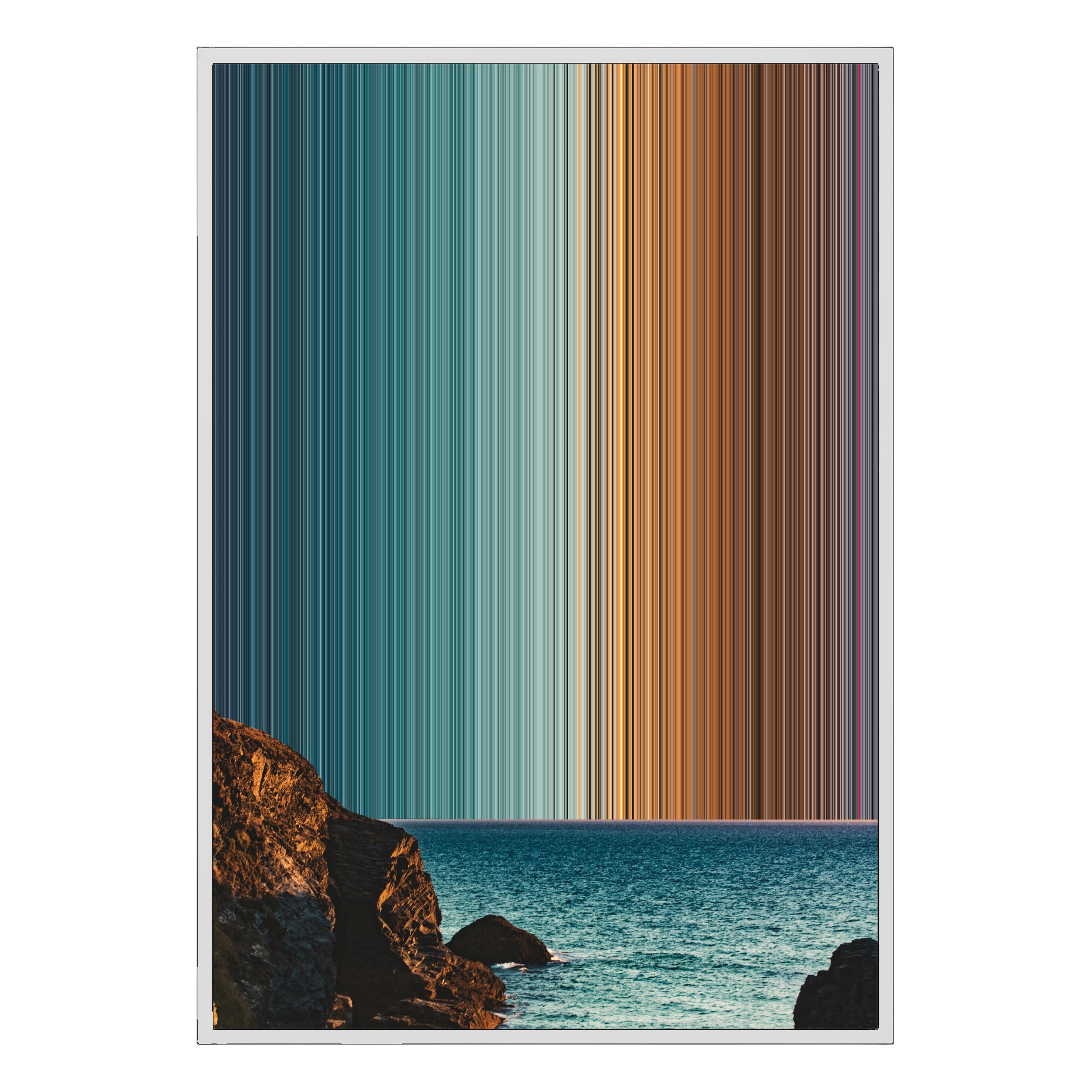 28×38" Metallic Float Frame Canvas - White Frame variant