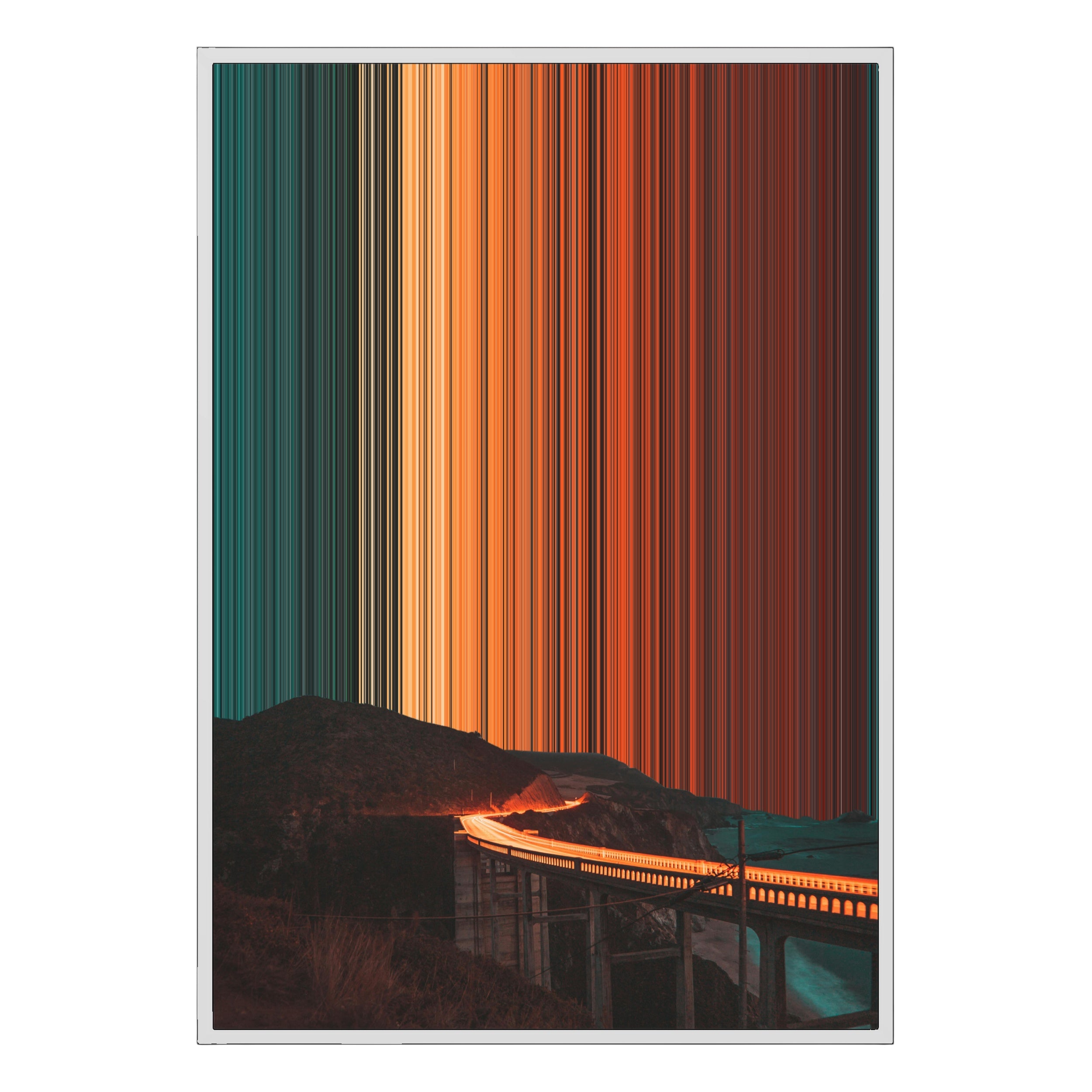 28×38" Metallic Float Frame Canvas - White Frame variant