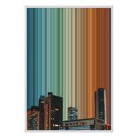 28×38" Metallic Float Frame Canvas - White Frame variant