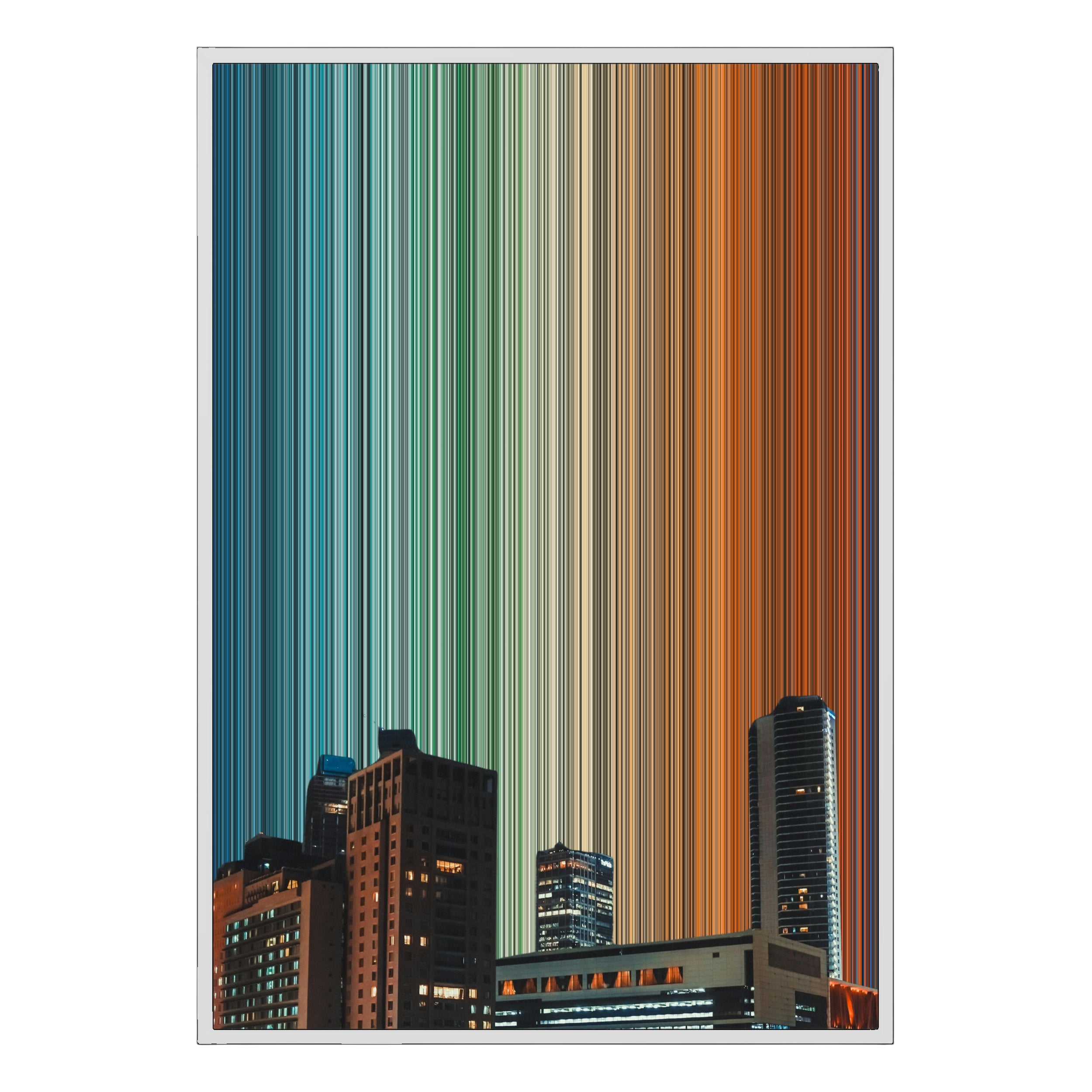 28×38" Metallic Float Frame Canvas - White Frame variant