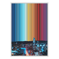 28×38" Metallic Float Frame Canvas - White Frame variant