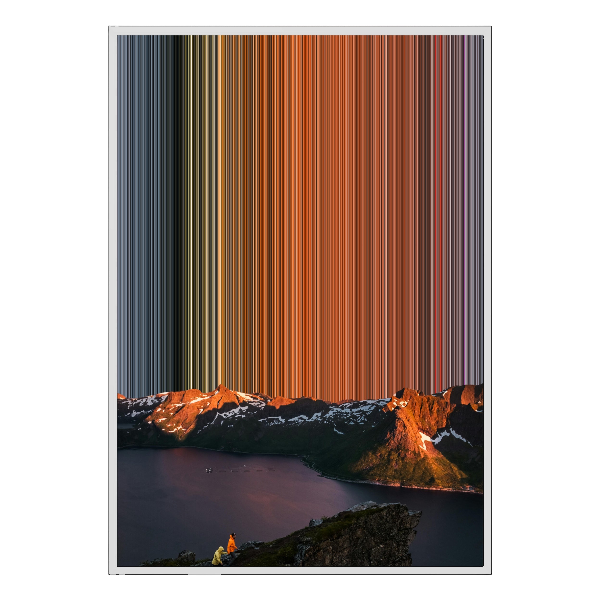 28×38" Metallic Float Frame Canvas - White Frame variant