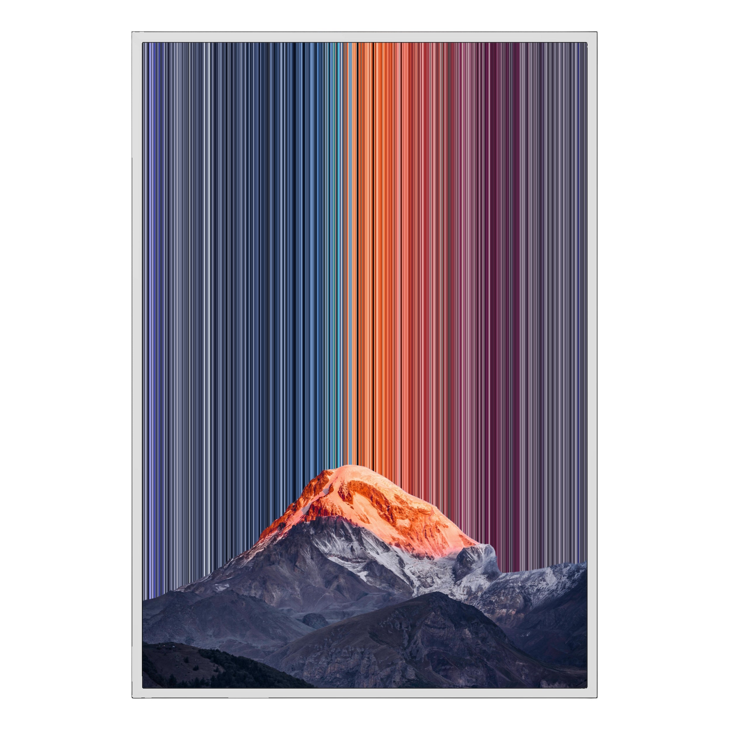 28×38" Metallic Float Frame Canvas - White Frame variant