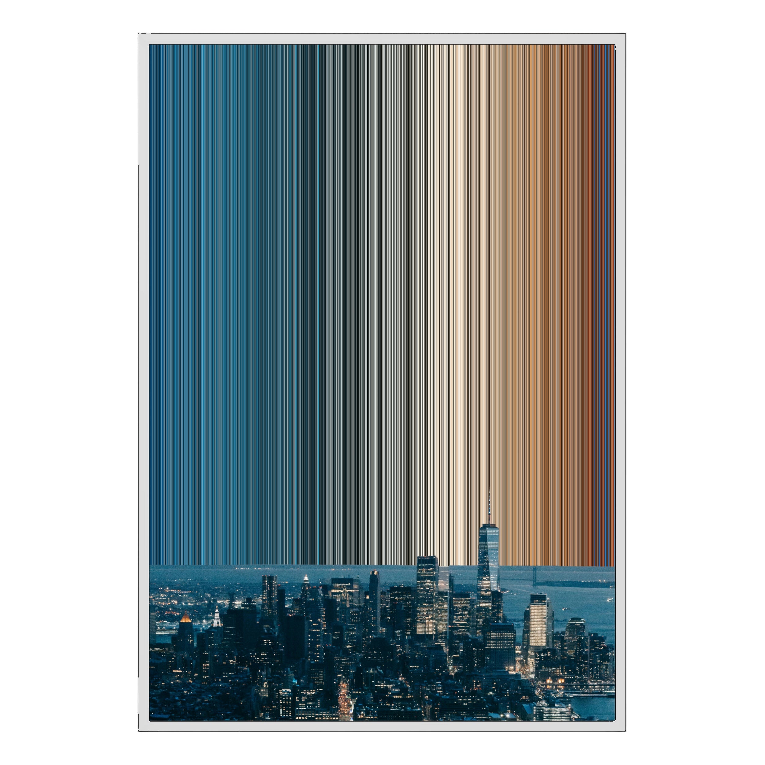 28×38" Metallic Float Frame Canvas - White Frame variant