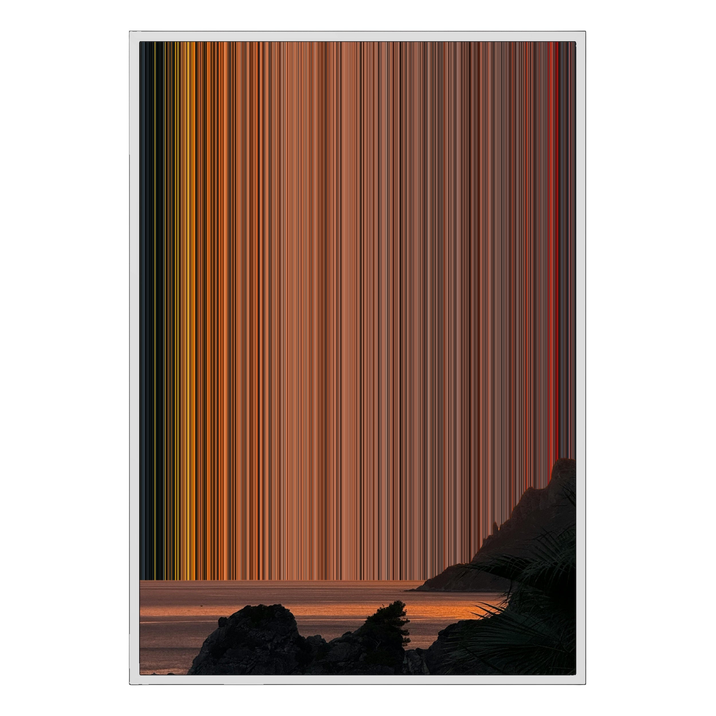 28×38" Metallic Float Frame Canvas - White Frame variant