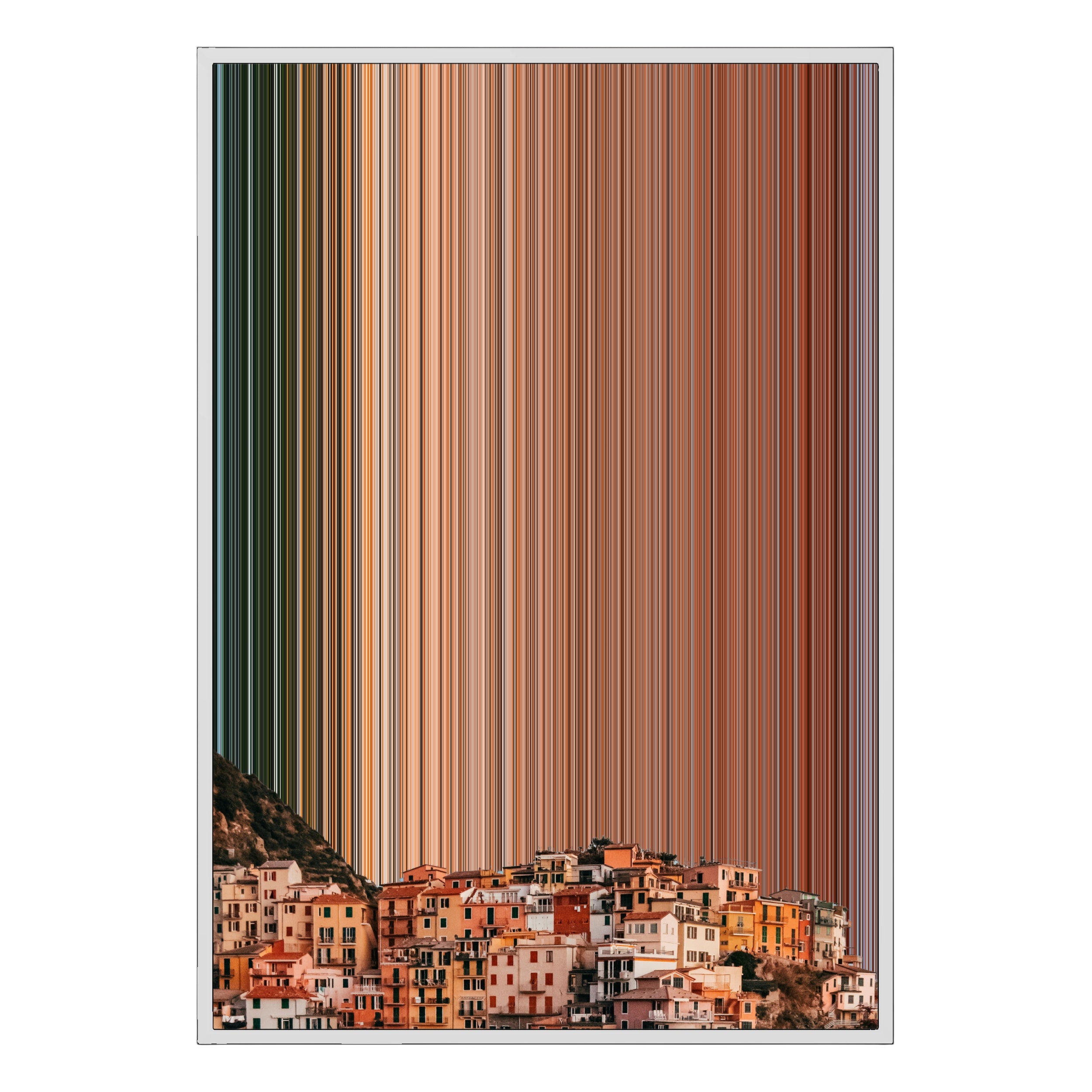 28×38" Metallic Float Frame Canvas - White Frame variant