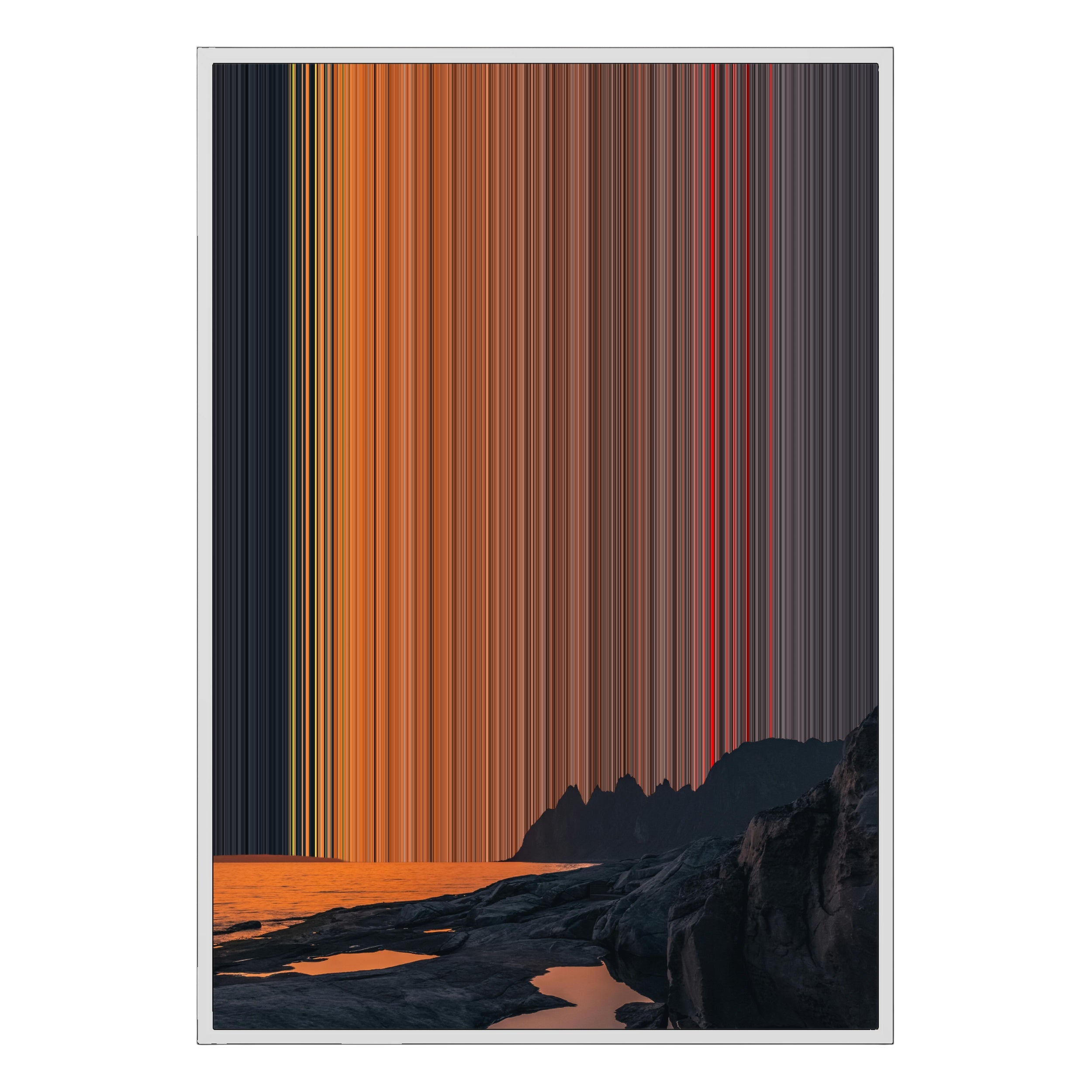 28×38" Metallic Float Frame Canvas - White Frame variant