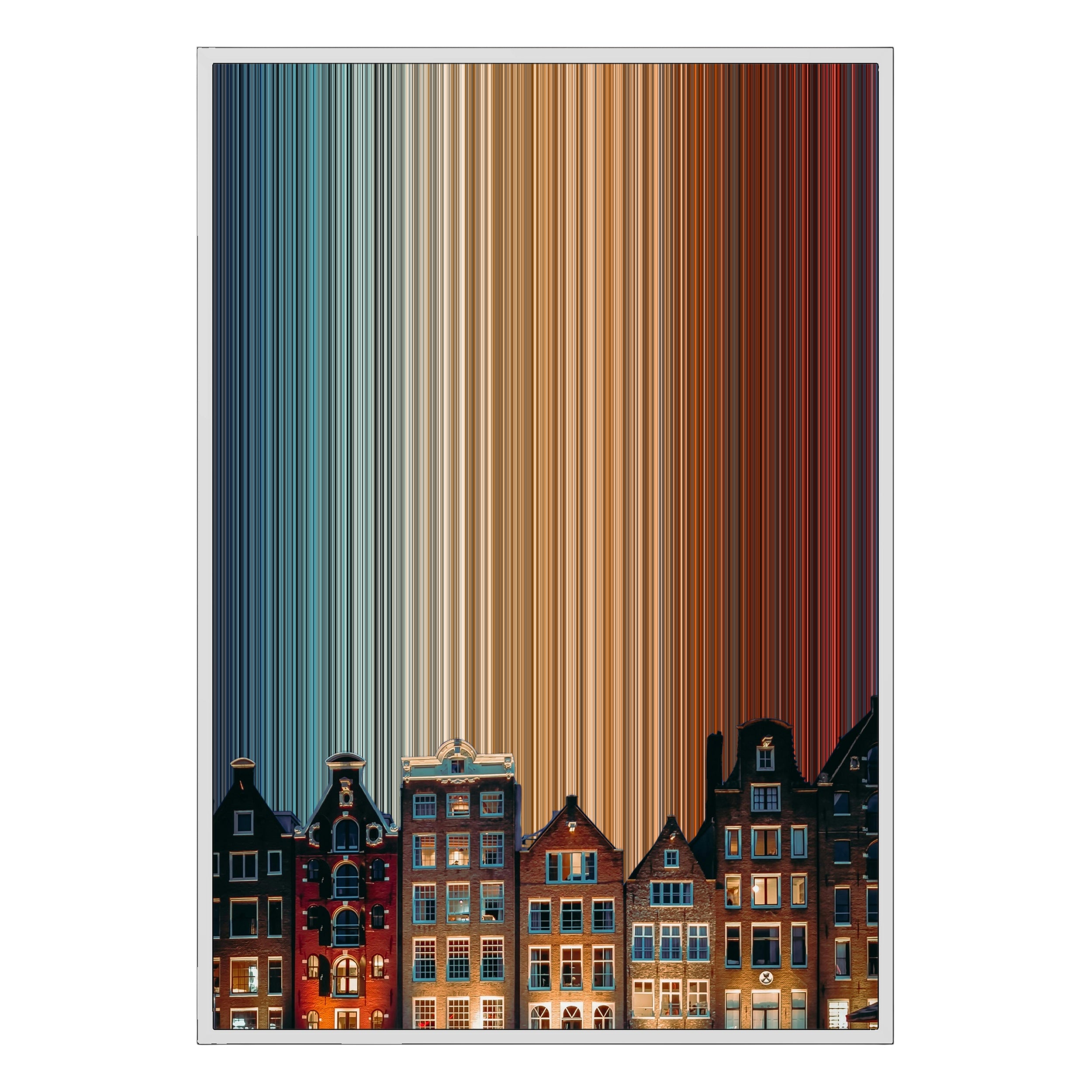 28×38" Metallic Float Frame Canvas - White Frame variant